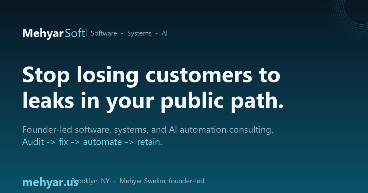 Deep Audit — full business audit by MehyarSoft